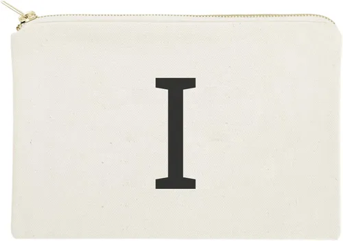 Miniatura 7 de The Cotton & Canvas Co. Bolso cosmético moderno personalizado del monograma y bolso del maquillaje del viaje, Negro, A