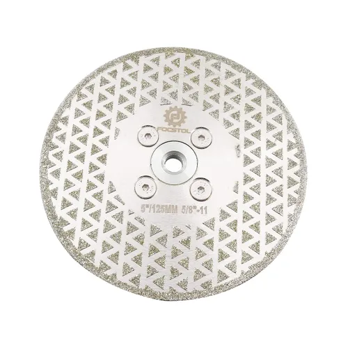 Miniatura 7 de FOCSTOL Discos de molienda de corte de diamante, hoja de diamante de doble cara galvanizada de 4 pulgadas (4.134 in) para granito, mármol
