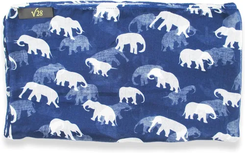 Miniatura 2 de V28 Hermosa bufanda larga y suave con estampado de elefante azul - grande