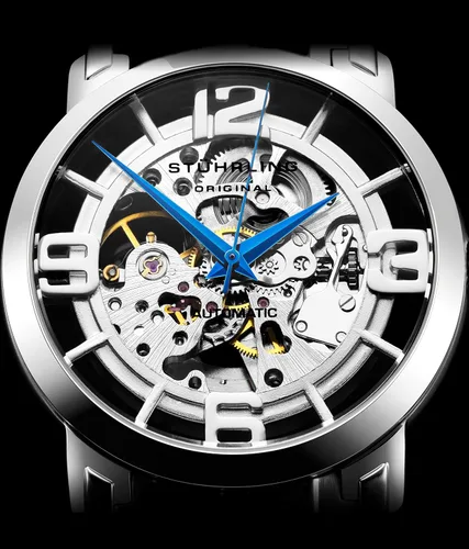 Miniatura 2 de Stuhrling Original Skeleton Watches for Men - Mens Automatic Watch Self Winding Mens Dress Watch - Mens Winchester 44 Elite Watch Mechanical Watch