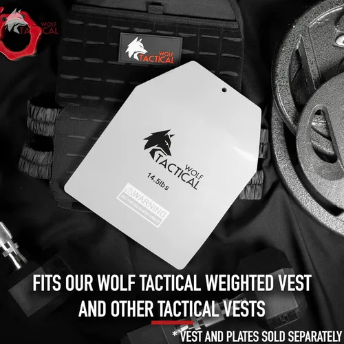 Miniatura 4 de WOLF TACTICAL Placas curvadas para chaleco de peso, pares de 5.75/8.75/14.5 libras, ajuste ergonómico contorneado, WOD, entrenamiento de fuerza