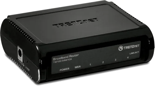 TRENDnet Router de banda ancha de 4 puertos, 4 puertos de conmutador dúplex medio completo de 10-100 Mbps, reconocimiento instantáneo, gestión