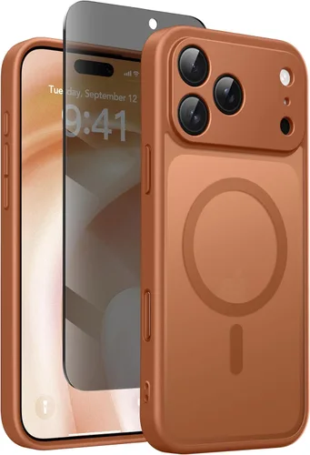 Miniatura 43 de GolbinBox Funda magnética para iPhone 15 Pro, compatible con MagSafe, protección completa de la cámara, protector de pantalla de privacidad