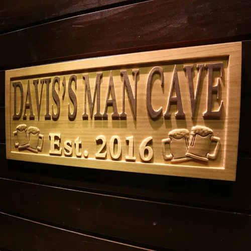 Miniatura 32 de ADVPRO wpa0053 - Letrero personalizado con nombre grabado en 3D de madera para el hogar, bar, cerveza, decoración del hogar, placas de casa de lago