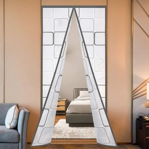 Cortina de Puerta Aislante, Pantalla de Puerta de EVA Magnética Térmica Autosellante para Invierno, Detiene Corrientes de Aire, Mantiene el Frío