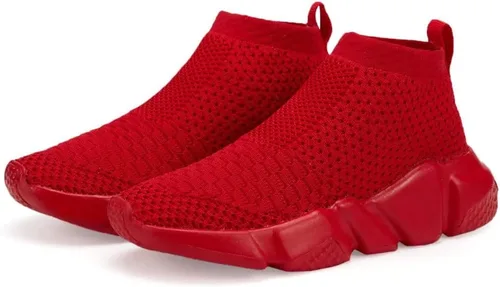 Miniatura 6 de YAVY Tenis para niños, tenis para niñas, tenis para niños, zapatos deportivos sin cordones, transpirables, de caña alta, atléticos, ligeros