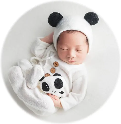 Miniatura 2 de Zeroest Traje de fotografía para recién nacido, accesorios para sesión de fotos de bebé, accesorios de oso para fotos de bebé recién nacido