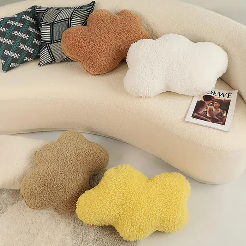 Miniatura 8 de Almohada en forma de nube súper suave para la cintura, almohada de descanso en la nube, cojín de felpa para leer la decoración de la habitación