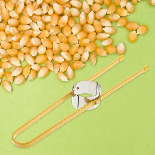 Miniatura 8 de Happyyami 2 peladores de maíz de acero inoxidable, ergonómicos para una fácil eliminación del grano del maíz en la mazorca, accesorio de cocina