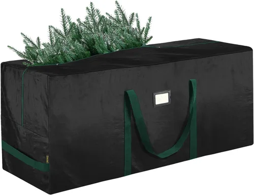 Miniatura 10 de BALEINE Bolsa de almacenamiento para árbol de Navidad de 7.5 pies, bolsa para árbol de Navidad artificial extragrande resistente con asas reforzadas
