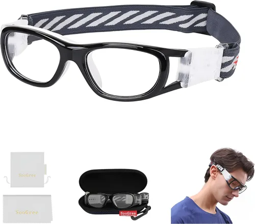 Miniatura 16 de SooGree Sports Glasses - Racquetball Goggles Basketball Football Eye Protective G8033 Marco Negro Almohadilla Gris