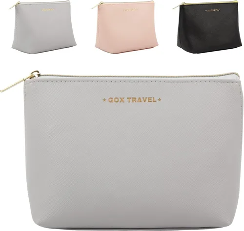 Miniatura 8 de GOX Bolsa de cosméticos de gran capacidad para maquillaje, bolsa de viaje, organizador de accesorios, neceser para mujeres y niñas, color negro