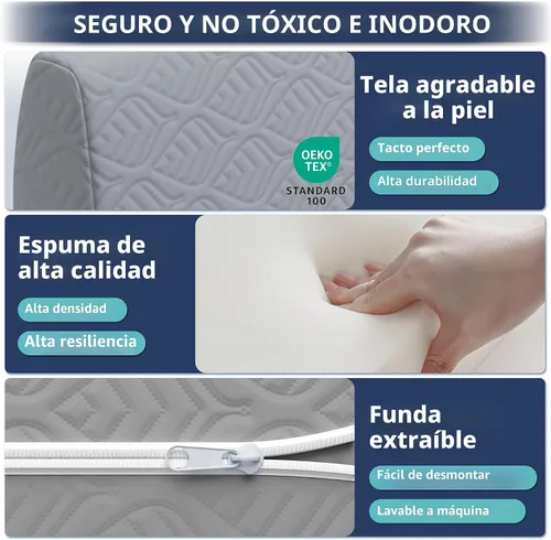 Miniatura 3 de FigTime Protector de cama para niños pequeños, riel de cama de espuma para niños pequeños, protector de riel de cama para niños pequeños, riel