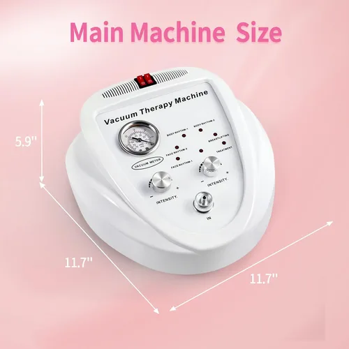 Miniatura 5 de Beauty Star Máquina de ventosas de terapia al vacío, cuerpo multifuncional, espalda, masaje facial, succión ajustable (0-70 cmHg) con 30 tazas y 3