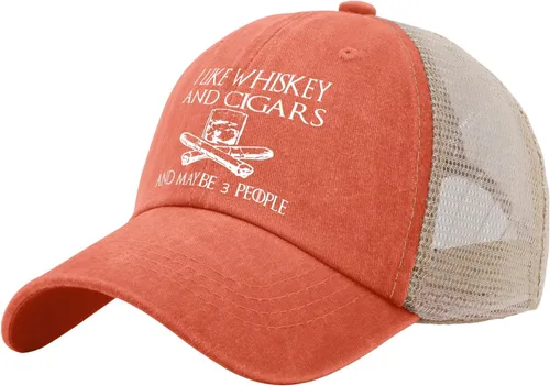 Miniatura 177 de Philysonic Funny Hat I Like Whisky and Cigars and Maybe 3 People Sombreros para Hombres Gorras de Béisbol Gorras Ajustables