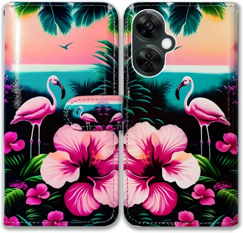 Miniatura 16 de Bcov Funda para Oneplus Nord N30 5G, diseño de pájaro negro y verde con tapa para teléfono con ranura para tarjeta y soporte para OnePlus Nord N30 5G