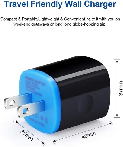 Miniatura 5 de Bloque de cubo de cargador de pared para teléfono Android con cable micro USB compatible con Moto E, G, G5 Plus/E5 Play E6 E4, Samsung Galaxy Note