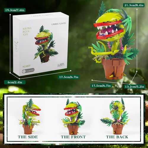 Miniatura 3 de 322 PIEZAS Horribles Audrey Las 2 Plantas Piraña Flores Caníbales Juguetes de Construcción de Modelo Compatibles con Lego Tamaño, Únicas Flores