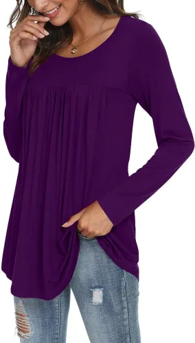 Miniatura 2 de LONGYUAN 2023 - Blusa de manga larga para mujer, estilo casual, holgada, holgada, cómoda, elástica, linda