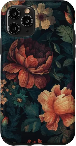 Miniatura 29 de Vintage Dark Flower Pattern Moody Floral Case for iPhone 17