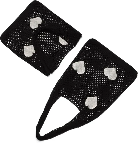 Miniatura 4 de Ovida Bolso de mano de ganchillo de malla, bolsa de playa Fairycore, bolso hobo de hadas, estilo grunge, bolso estético Y2K para mujeres y niñas