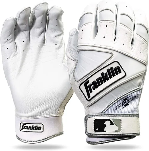 Miniatura 13 de Franklin Sports MLB Guantes de Béisbol - Guantes Powerstrap para Adultos y Jóvenes de Bateo para Hombres, Mujeres, Niños y Niñas Cromo Royal
