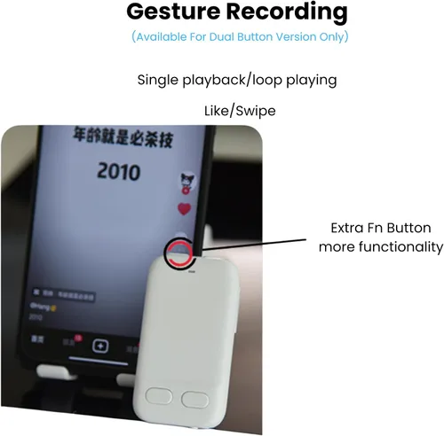 Miniatura 6 de CheerTok Air - Control remoto de desplazamiento TikTok, girador de páginas para Ebook Kindle, cámara inalámbrica Bluetooth, control remoto