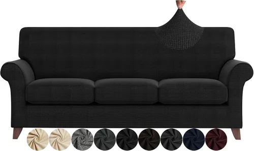 Miniatura 27 de ZNSAYOTX Fundas para sillas de sala de estar con brazos antideslizantes y elásticas para sillón, fundas de elastano para sillón, fundas protectoras