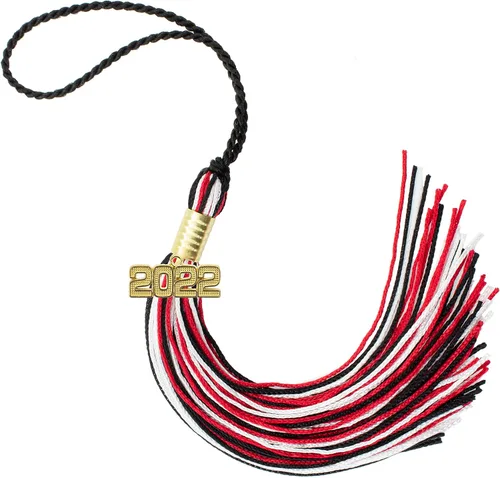 Miniatura 244 de Borla de graduación Aqua 2022, todos los colores escolares disponibles, fabricada en Estados Unidos