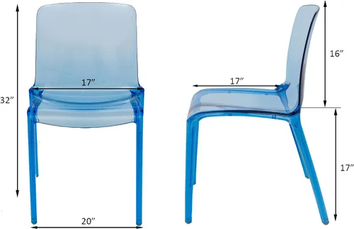 Miniatura 2 de LeisureMod Silla de comedor moderna de mediados de siglo, silla de acrílico para cocina, comedor y decoración contemporánea del hogar