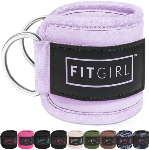 Miniatura 17 de FITGIRL Correa de tobillo para máquina de cable, acolchado de alta calidad y comodidad para máquinas de ejercicio con cable, accesorio de ejercicio
