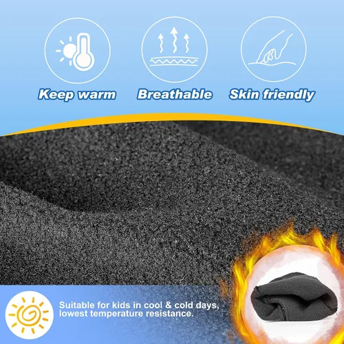Miniatura 3 de Sukeen Guantes cálidos de invierno para niños y niñas, resistentes al viento, guantes de poliuretano para clima frío de 4 a 14 años, guantes