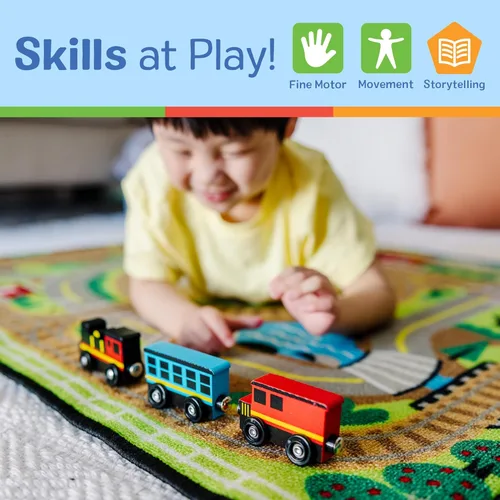Miniatura 8 de Melissa & Doug – Tren de madera, vagones de tren