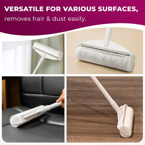 Miniatura 4 de RainbowZone 6 rollos de repuestos de rodillos de pelusa extra anchos de 9.5 pulgadas. Total de 600 hojas adhesivas extra adhesivas