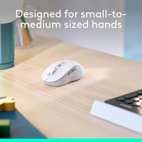 Miniatura 3 de Ratón inalámbrico Logitech Signature M650 - Para manos pequeñas a medianas, para diestros, batería de 2 años, clics silenciosos, botones Blanco hueso