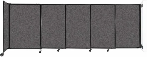 Miniatura 91 de Divisor de habitación de pared recta deslizante montado en la pared Anchos ajustables Ruedas de bloqueo Separador de habitación Paneles