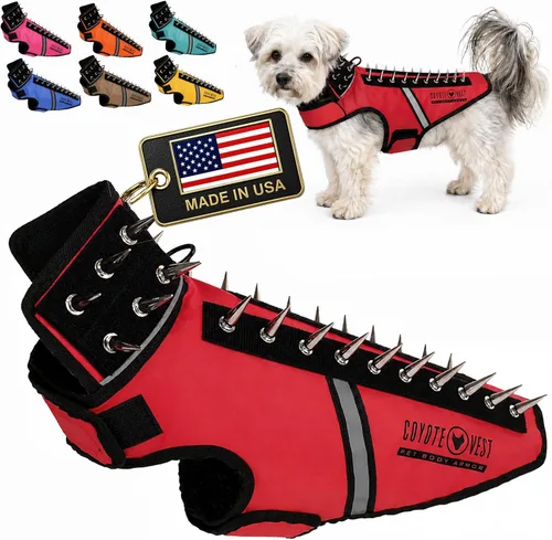 Miniatura 32 de CoyoteVest SpikeVest - Chaleco de arnés para perro, accesorios reflectantes para perros con púas para proteger a tu mascota de ataques de Raptor