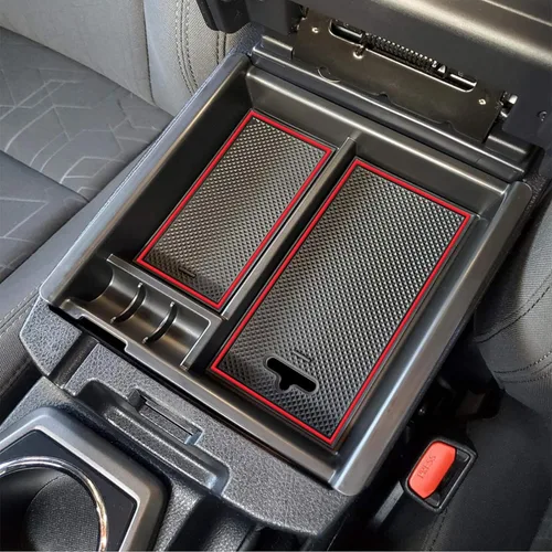 JKCOVER Organizador de accesorios de consola central compatible con Toyota Tacoma 2016 2017 2018 2019 2020 2021 2022 2023, bandeja de inserción de