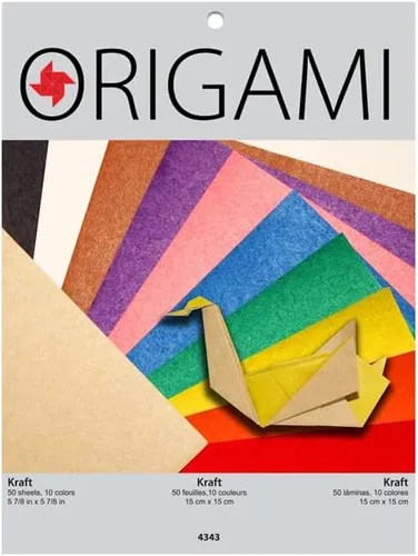 Miniatura 3 de Yasutomo Papel Kraft Origami 10 Colores 50 Hojas