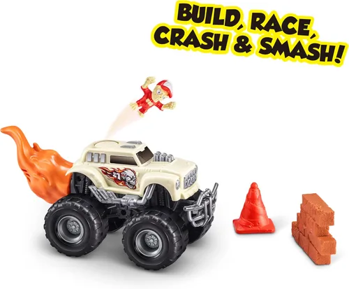 Miniatura 2 de Smashers Monster Wheels Paquete Misterioso RED Flame [¡Más de 25 Sorpresas de Monster Trucks!]