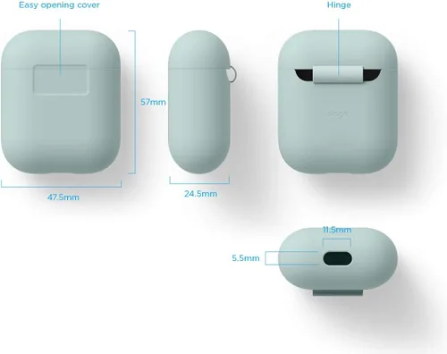 Miniatura 5 de elago AirPods - Funda de silicona para AirPods [Protección extra]