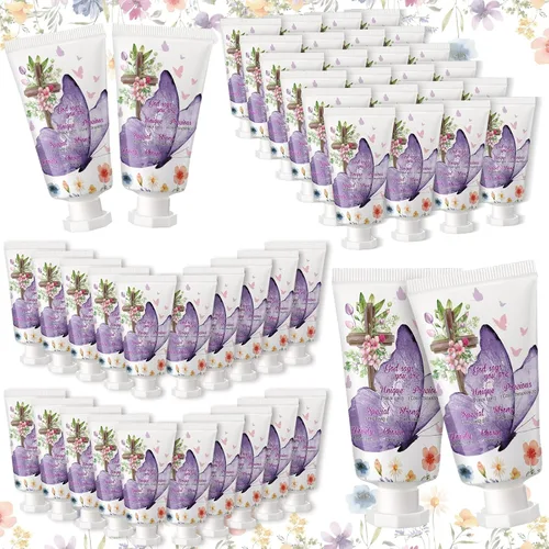 Miniatura 11 de Paquete de 50 Lociones Cristianas para Manos a Granel Regalos para Mujeres Rellenos de Calcetines de Navidad Regalos Bíblicos Mini Loción de Manos