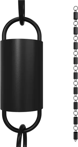 Miniatura 9 de Rain Chains Direct Extensión de cadena de lluvia de eslabones cuadrados, 3 pies de largo, aluminio, recubierto con polvo negro, reemplazo funcional