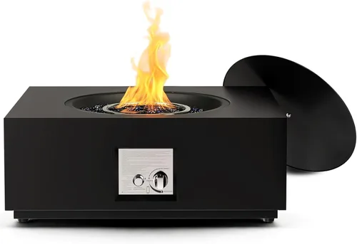 Miniatura 10 de R.W.FLAME Fogata de propano portátil sin humo de 19 pulgadas, 50000 BTU, cuenco de fuego para exteriores con rocas de lava y bolsa de transporte