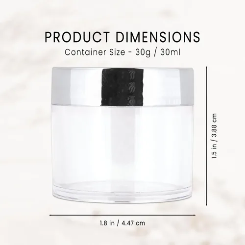 Miniatura 4 de Beauticom 12 recipientes transparentes redondos de acrílico de 1 onza con tapa superior plana, para cremas, lociones, maquillajes, cosméticos