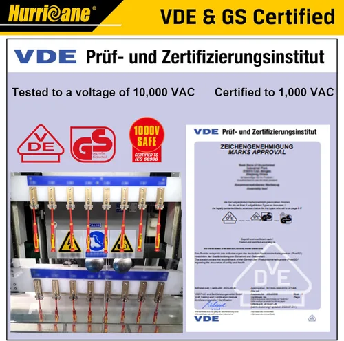 Miniatura 3 de HURRICANE Juego de destornilladores aislados de 1000 V, juego de 6 piezas de destornilladores de electricista de precisión con puntas magnéticas
