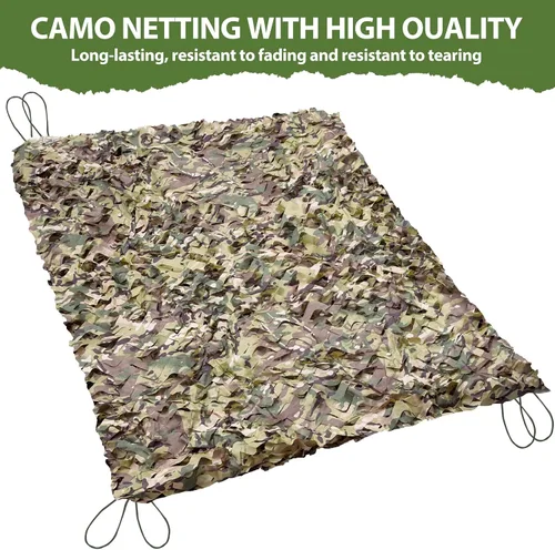 Miniatura 4 de Camo Netting Camouflage Netting with Mesh Backing Military Camo Nets Sunshade Fence Tarp Net Lightweight Great for Duck Hunting Blind Shooting