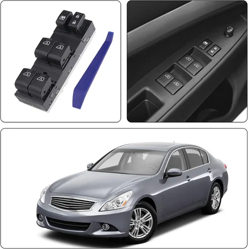 Miniatura 6 de Obaee 25401-9N00D Interruptor de ventana eléctrica frontal Botón maestro de control Compatible con Nissan Maxima 2009-2012, Infiniti 2007-2008 G35