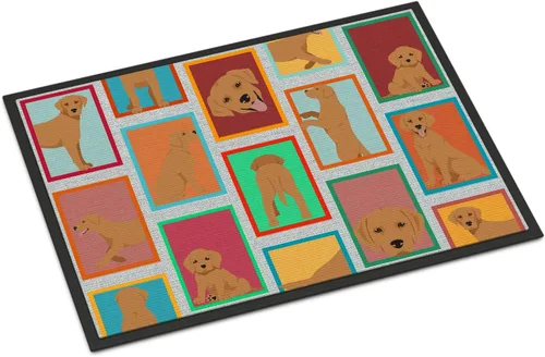 Miniatura 39 de Caroline's Treasures MLM1149MAT - Felpudo rojo Border Collie de 18 x 27 pulgadas, para interiores y exteriores, para entrada, antideslizante, Border