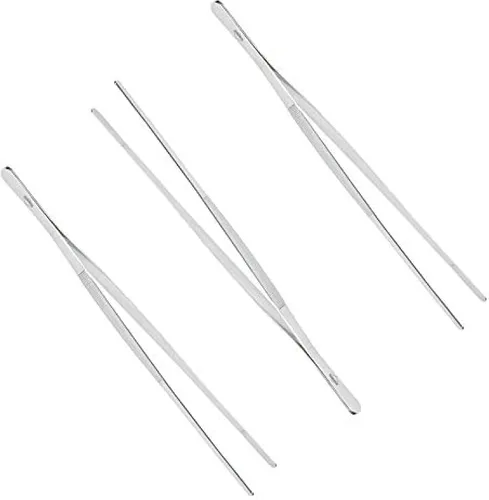 Miniatura 7 de Kuchenprofi 1068002800 Pinzas de acero inoxidable 18/10 extra largas de 12 pulgadas, Plateado